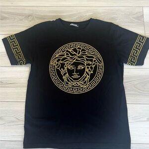 Versace Black and Gold Short Sleeve Tee